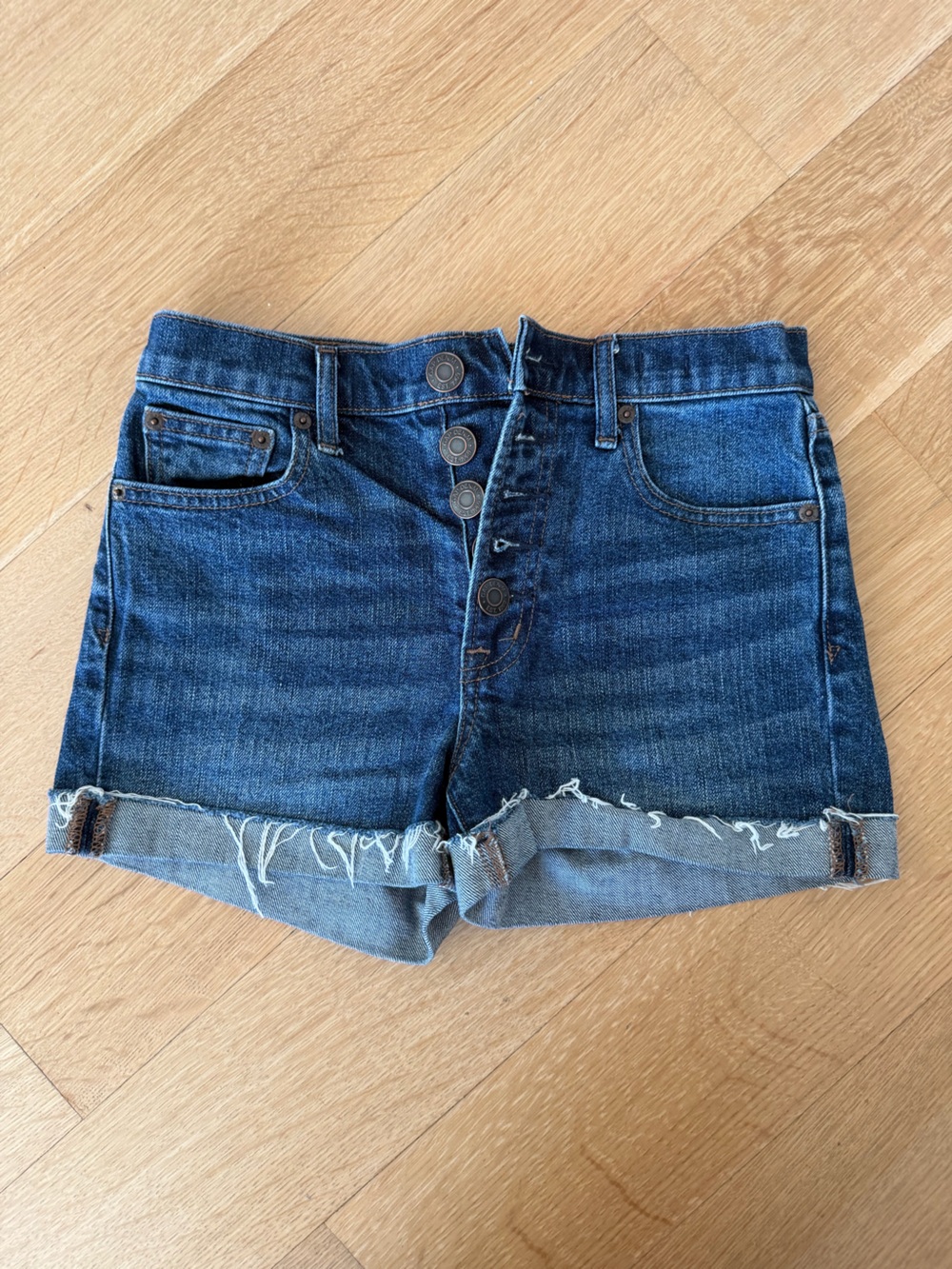 GAP Women's Dark Wash Button Closure Denim Shorts, Size 25